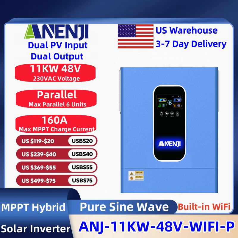 Mppt Charge Controller - ANENJI 11kw Paralel Hibrit Güneş İnvertörü