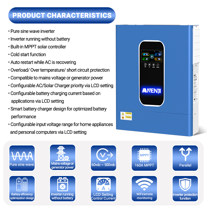 ANENJI 11kw Paralel Hibrit Gün - Mppt Charge Controller incelemesi ve fiyatı
