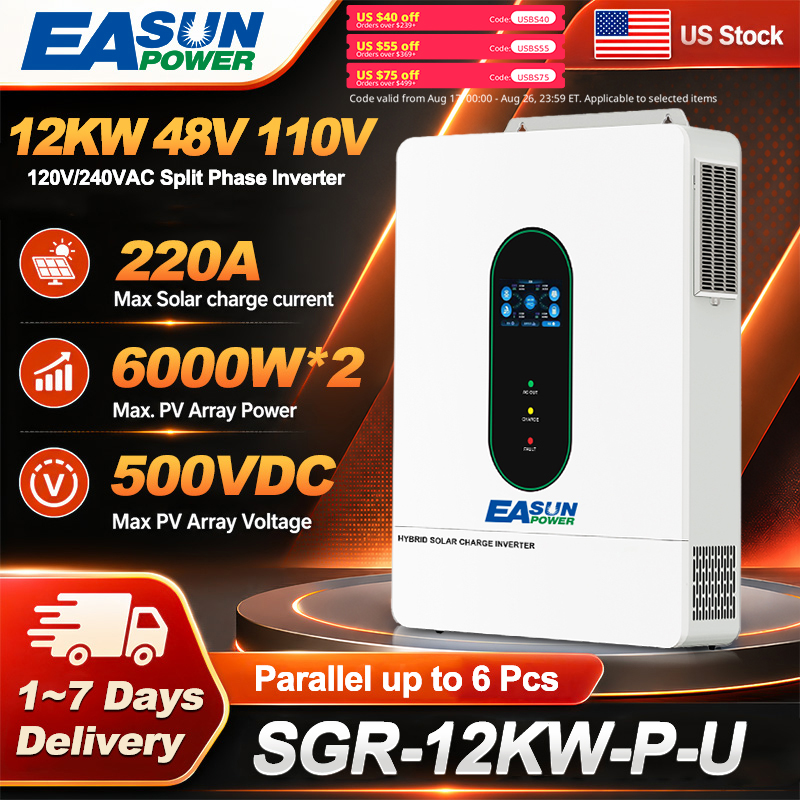 EASUN US 12KW 12000W Bölünmüş  - Mppt Charge Controller incelemesi ve fiyatı